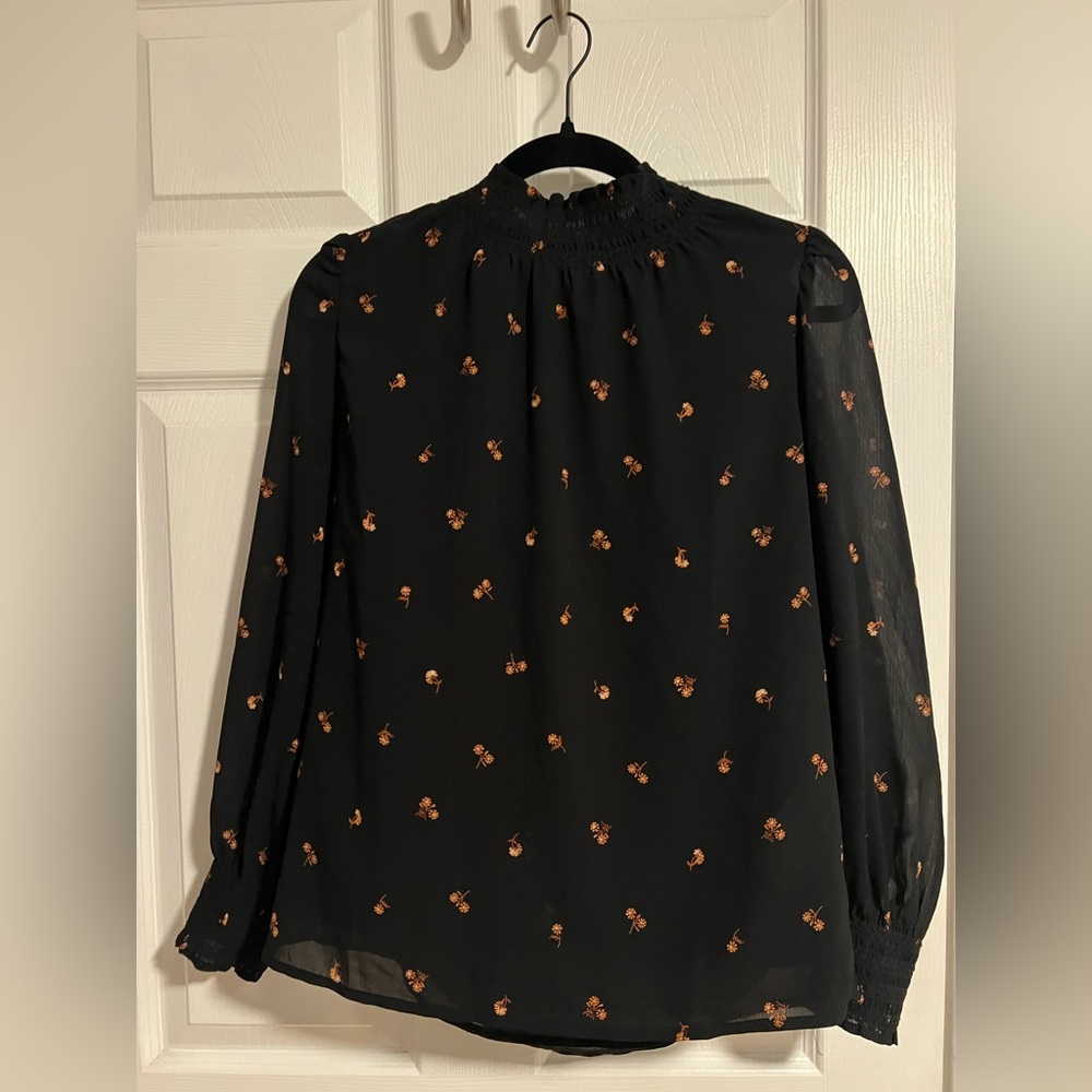 Madewell Black Floral Women's Top